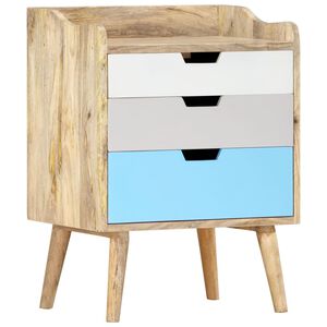 vidaXL Нощно шкафче, 47x35x63 см, мангово дърво масив