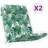 vidaXL Възглавници за столове 2 pcs Оксфордска тъкан Мотив с листа