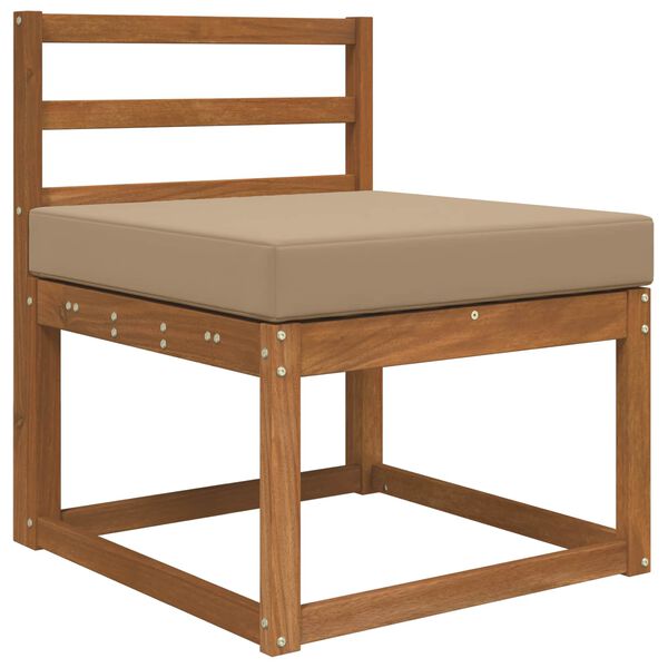 vidaXL Възглавница за диван на открито Таупе 60 x 60 x 8 см Полиестер