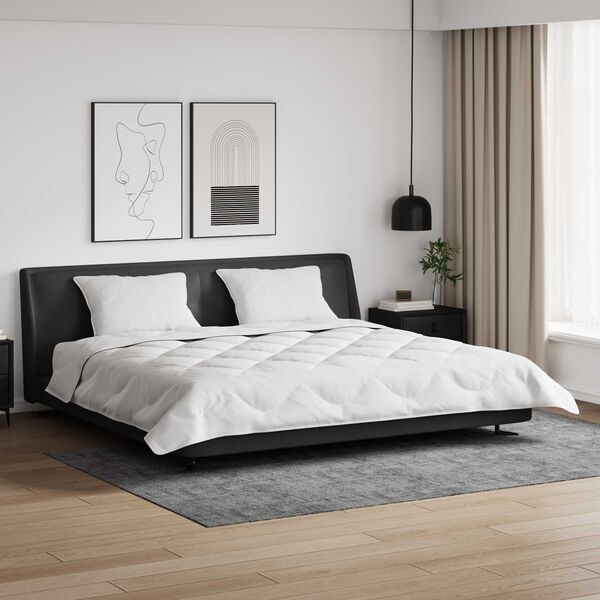 vidaXL Дюна с Възглавници с възглавница 3 pcs Бяло Микрофибър и пух