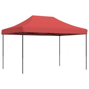 vidaXL Сгъваема парти шатра, pop-up, бордо, 410x279x315 см