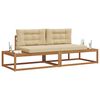 vidaXL Комплект дивани за открито 2 Брой Натурален и Бежов
