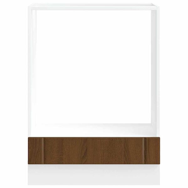 vidaXL Шкаф за фурна, Lucca, кафяв дъб, инженерно дърво