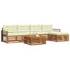 vidaXL Комплект дивани за открито 6 pcs Натурален и Крема