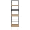 vidaXL Библиотека с 3 рафта, дъб, 60x27,6x90,5 см, инженерно дърво