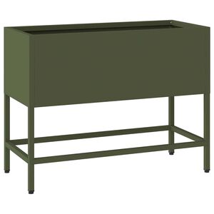 vidaXL Повдигната градинска саксия Маслиненозелен 60 x 26 x 45 см