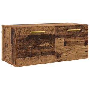 vidaXL Стенен шкаф 80 x 36.5 x 35 cm Инженерна дървесина Старо дърво