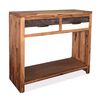 vidaXL Конзолна маса, акациево дърво масив, 86x30x75 cм