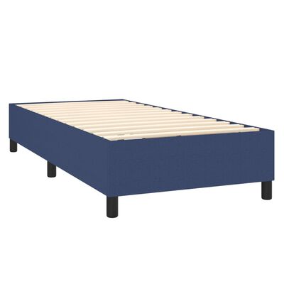 vidaXL Боксспринг рамка за легло синя 80x200 см плат