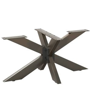vidaXL Крак за масичка за кафе, форма на паяк, черен, 98x58x(42-43) см, стомана