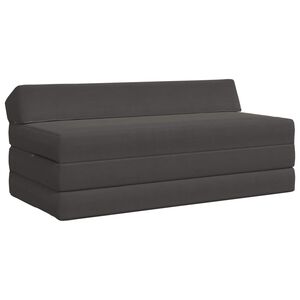 vidaXL Сгъваем диван легло 2-местен Тъмносиво 120 x 60 x 49 cm Текстил