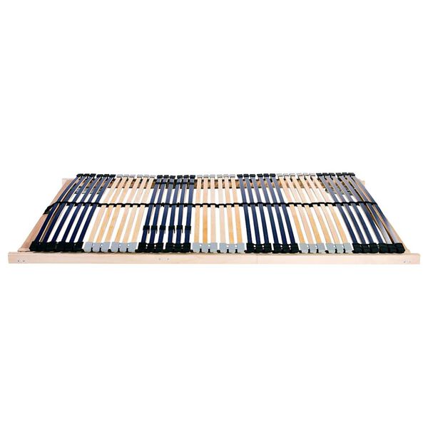 vidaXL Ламелна подматрачна рамка Кафяво 140 x 190 cm Солидно бук