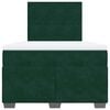 vidaXL Боксспринг легло с матрак, тъмнозелено, 120x200 см, кадифе