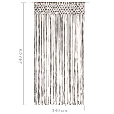vidaXL Завеса макраме, таупе, 140x240 см, памук