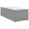 vidaXL Рамка за легло с матрак Светлосиво 100 x 200 cm текстил