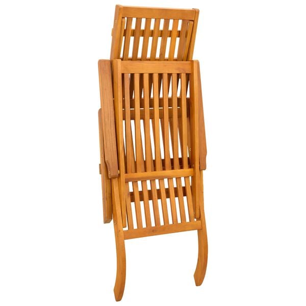 vidaXL Сгъваем и reclining шезлонг 2 pcs Червено 55 x 146 x 91 см