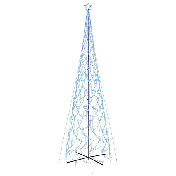vidaXL Коледна елха конус, синя, 3000 LED, 230x800 см