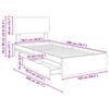 vidaXL Легло с място за съхранение с таблото Димян дъб 100 x 200 cm