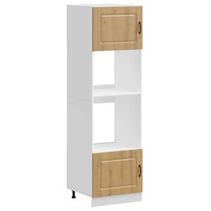 vidaXL Шкафове за фурна, 2 бр., "Kalmar", дъб Artisan, инженерна дървесина