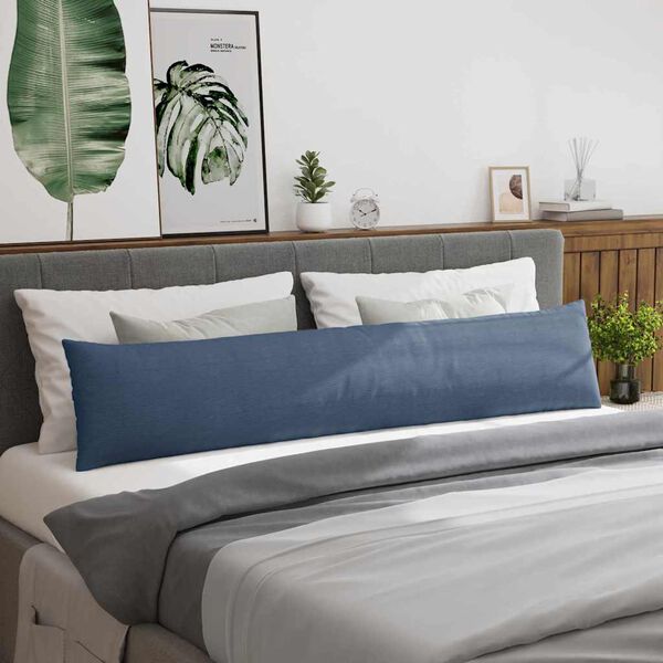 vidaXL Диван възглавници 2 pcs Синьо 200 x 40 см Кордюрова тъкан