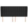 vidaXL Горна табла за легло с уши, черна, 163x23x118/128 см, кадифе
