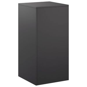 vidaXL Стойка за растения Черно 40 x 40 x 80 cm Стомана