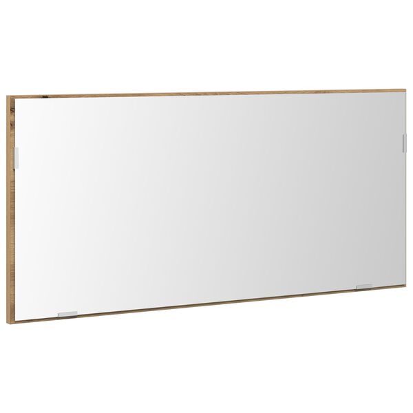 vidaXL Огледало дъб артизан 80 x 37 см Стъкло и инжектирано дърво