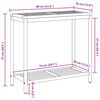 vidaXL Маса за открито със съхранение Естествен и сив 80 x 35 x 75 cm