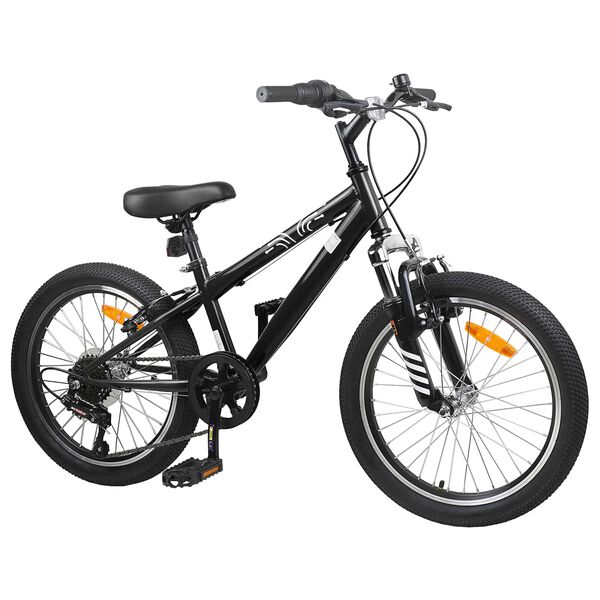 vidaXL Kids Mountain Bike 20 инча 6-Speed за 5-8 години Черно