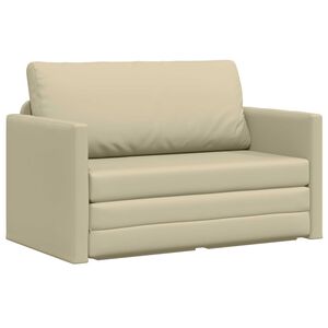 vidaXL Диван легло Крем 124 x 71 x 78 см Изкуствена