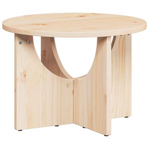 vidaXL Масичка за кафе Естествен 50 x 50 x 35 cm Борово дърво масив