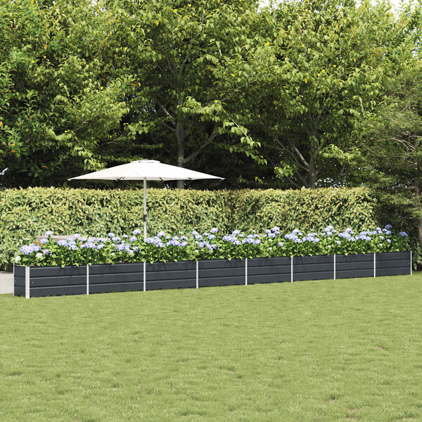 vidaXL Кашпа Антрацит 480 x 50 x 45 см Галванизирана стомана