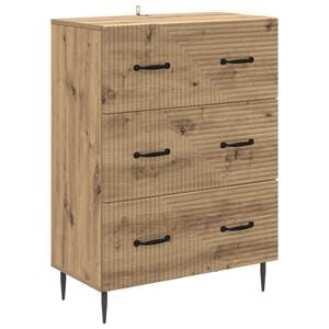 vidaXL Чекмеджетен шкаф Дъб артизан 66 x 34,5 x 89,5 см
