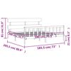 vidaXL Рамка за легло с табла Super King Size дърво масив