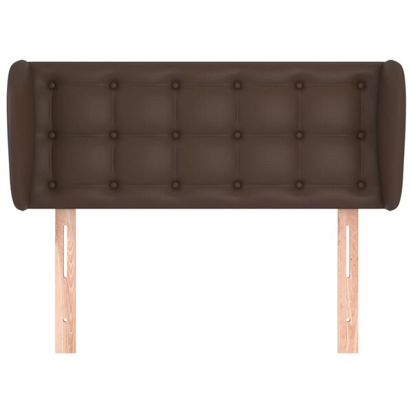 vidaXL Горна табла с уши, кафява, 83x23x78/88 см, изкуствена кожа