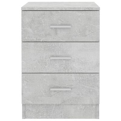 vidaXL Нощно шкафче, бетонно сиво, 38x35x56 см, ПДЧ