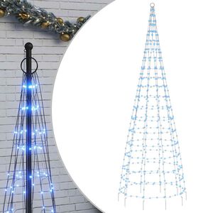 vidaXL LED коледна елха 550 LED синьо 300 см