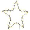 vidaXL Коледни светлини Star Silhouette 80 светодиода топло бяло