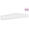 vidaXL Габионни кошници арка 25 бр 400x50x40/60 см поцинковано желязо