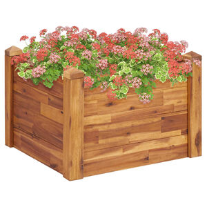 vidaXL Градинска повдигната леха, 60x60x44 см, акациево дърво масив