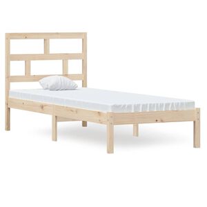 vidaXL рамка за легло 75x190 см Small Single дърво масив