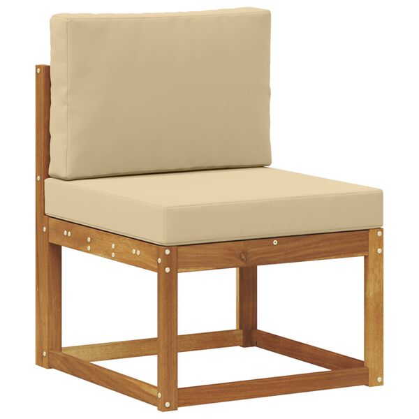 vidaXL Комплект дивани за открито 7 Брой Натурален и Бежов