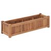vidaXL Повдигната леха, 100x30x25 см, тиково дърво масив