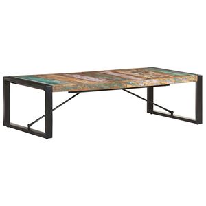 vidaXL Маса за кафе, 140x70x40 см, масивно регенерирано дърво