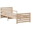 vidaXL Рамка за легло с матрак Кафяво 80 x 200 cm Солидно борово дърво