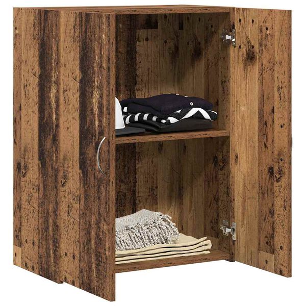 vidaXL Офис шкаф с рафт Черния дъб 70 x 32 x 77.5 см Инженерно дърво