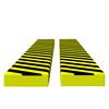 vidaXL Ъглови протектори 2 бр жълто и черно 6x2x101,5 cm PU
