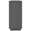 vidaXL Сайдборд, сив, 120x35x80 см, бор масив