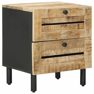 vidaXL Нощно шкафче Натурално 40 x 33 x 46 см Солидно мангово дърво