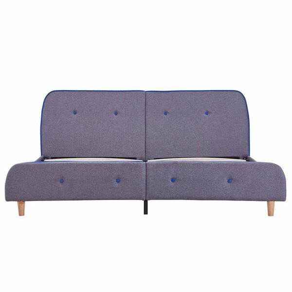 vidaXL Рамка за легло без матрак, светлосива, плат, 150x200 cм